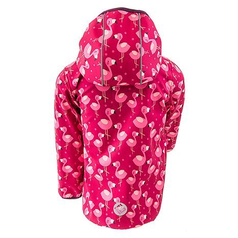 DÍVČÍ SOFTSHELLOVÁ BUNDA S POTISKEM A PEVNOU KAPUCÍ, PIDILIDI, PD1072-01, HOLKA