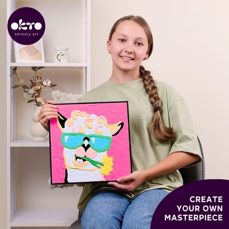 DOKONČENÝ PLASTICKÝ OBRAZ LAMY V RÁMU - LIFESTYLE