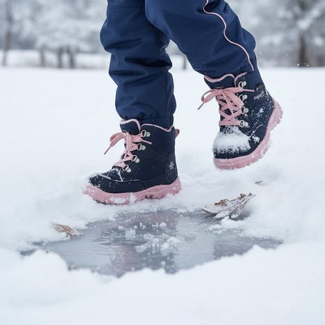 CIZME DE IARNĂ PENTRU FETE HUSKY1 BLUE/PINK GORE-TEX, SUPERFIT,1-006046-8010