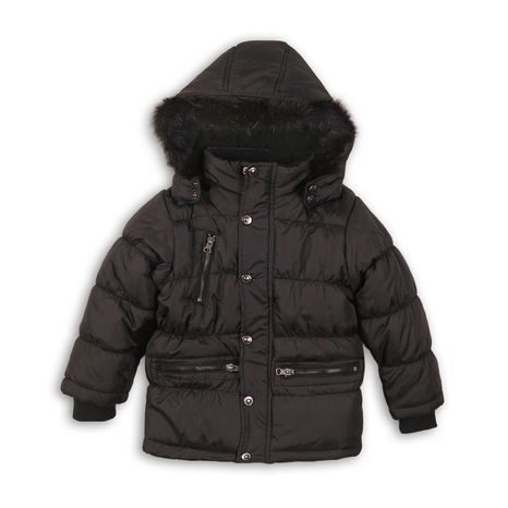 Kabát chlapčenský zimný prešívaný, Minoti, MONO 3, černá