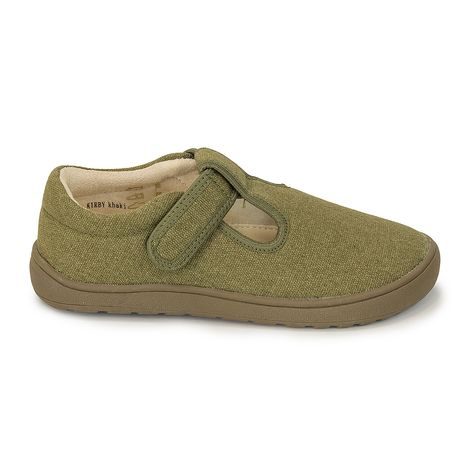 Papuče chlapecké barefoot KIRBY KHAKI, Protetika, zelená