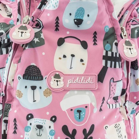 DIEVČENSKÁ ZIMNÁ KOMBINÉZA S KOŽÚŠKOM, PIDILIDI, PD1129-01, RUŽOVÁ