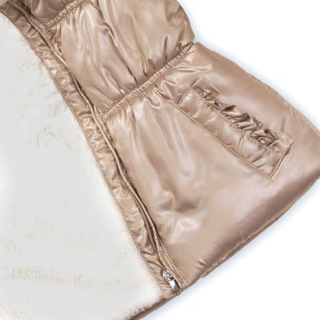 BUNDA DIEVČENSKÉ ZIMNÉ PUFFA, MINOTI, ENCHANTED 13, HNĚDÁ