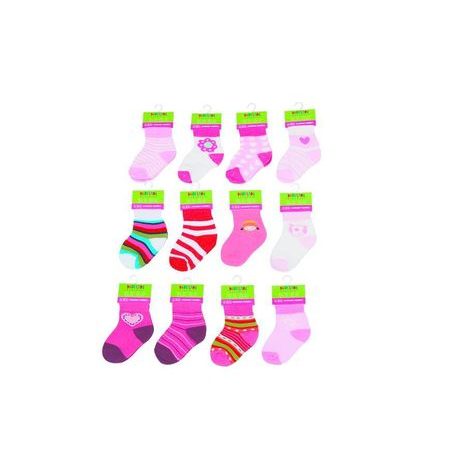 Dojčenské ponožky dievčenské (6 až 12m), Pidilidi, PD503, holka MOŽNÉ OBJEDNAŤ LEN CELÉ BALENIE 12 KS