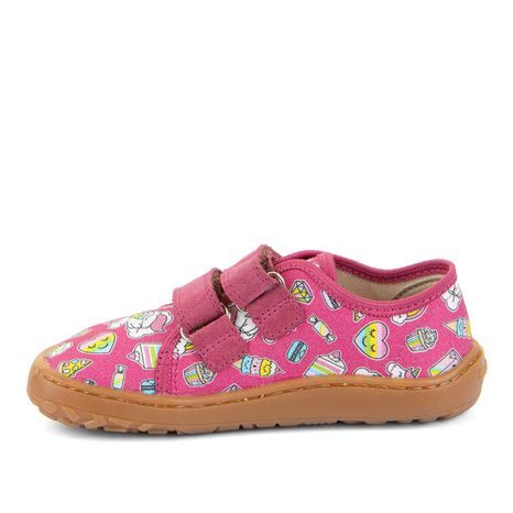 DIEVČENSKÉ PLÁTENÉ BAREFOOT TENISKY CANVAS FUXIA+ FRODDO G1700440-10