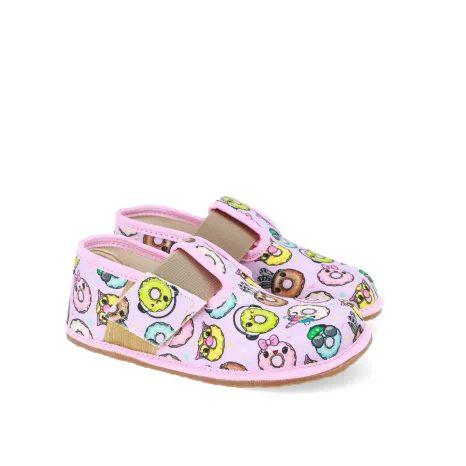 BAREFOOT DÍVČÍ PŘEZŮVKY PEGRES, BF01 DONUT, RŮŽOVÁ