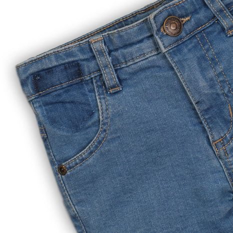 PANTALONI SCURȚI PENTRU FETE DE BLUGI , MINOTI, BEACHY 7, ALBASTRU