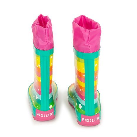 DÍVČÍ HOLÍNKY GUMOVÉ - POTISK RAINBOW, PIDILIDI, PL0051-01, HOLKA