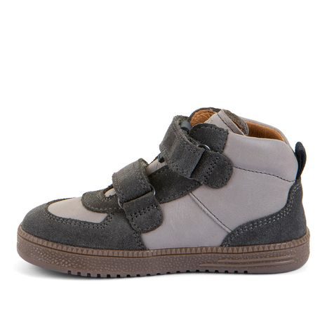 DETSKÉ CELOROČNÉ KOŽENÉ ČLENKOVÉ BAREFOOT TOPÁNKY LOOP HIGH-TOPS GREY FRODDO G2110157-3