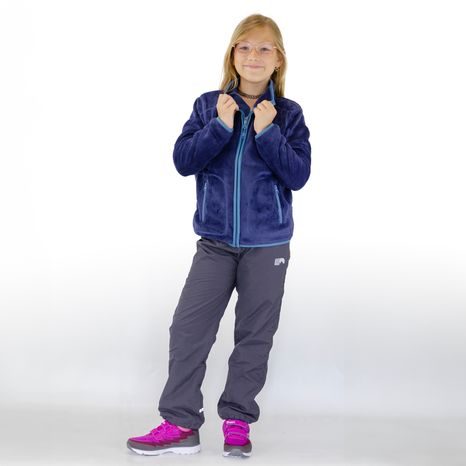 MIKINA CHLAPECKÁ CHLUPATÁ SE STOJÁČKEM, PIDILIDI, PD1139-35, TMAVĚ MODRÁ