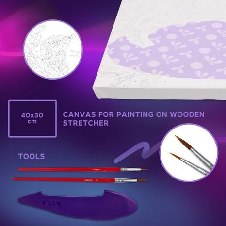 OKTO MALBA A 3D MODELOVÁNÍ OBRAZ "HUMMINGBIRDS IN LOVE" 30X40 CM, OKTO, W051119