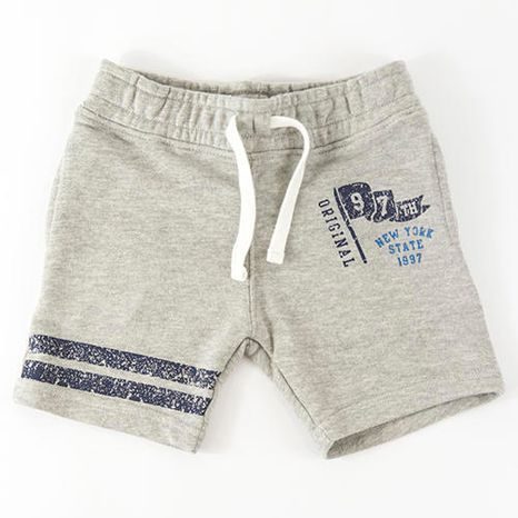 Pantaloni scurți pentru băieți, Minoti, TB FLEECE SHORT 1, gri