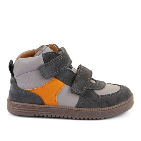 DETSKÉ CELOROČNÉ KOŽENÉ ČLENKOVÉ BAREFOOT TOPÁNKY LOOP HIGH-TOPS GREY FRODDO G2110157-3