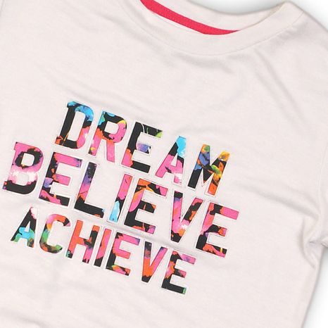 TRICOU PENTRU FETE CU MÂNECĂ SCURTĂ, MINOTI, DANCE 8, ALB