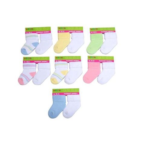 Dojčenské ponožky froté (6 až 12m), Pidilidi, PD115, mix MOŽNÉ OBJEDNAŤ LEN CELÉ BALENIE 7 KS