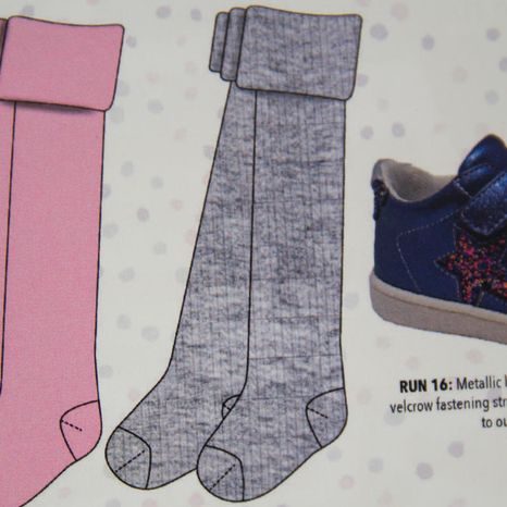 PUNČOCHÁČE DÍVČÍ, MINOTI, RUN 14, ŠEDÁ