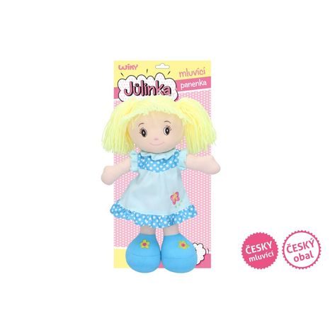 MLUVÍCÍ PANENKA JŮLINKA 40 CM (ČESKÝ OBAL, MLUVÍ ČESKY), WIKY, W005105