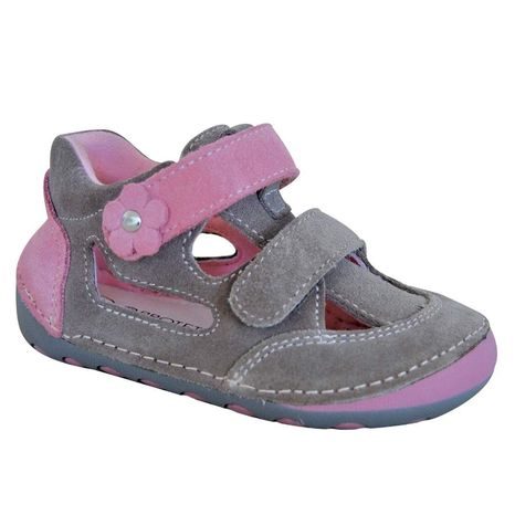 dievčenské topánky sandále Barefoot FLIP TAUPE, Protetika, šedá