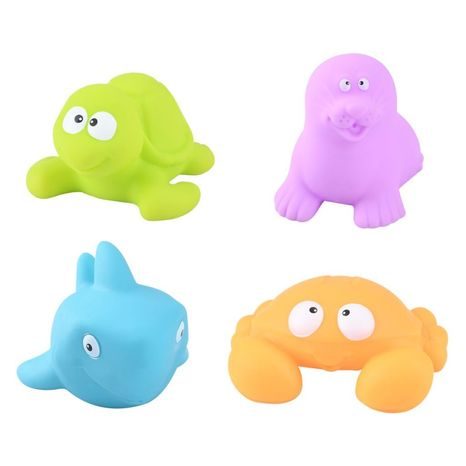 SADA 4 GUMOVÝCH ZVÍŘÁTEK DO VANY O VELIKOSTI 8 CM