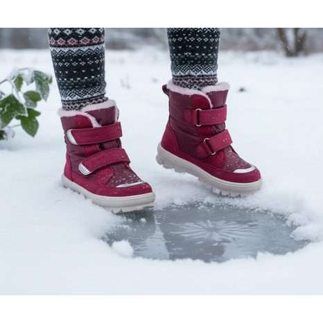 DÍVČÍ ZIMNÍ BOTY FLAVIA RED/SILVER GORE-TEX, SUPERFIT , 1-000216-5000, ČERVENÁ