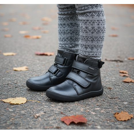 DÍVČÍ ZIMNÍ BAREFOOT BOTY PRO-TEX PROTETIKA - BEKA BLACK