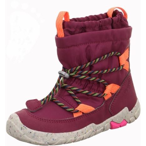 DÍVČÍ ZIMNÍ BOTY BAREFIT TRACE RED/ORANGE GORE-TEX, SUPERFIT,1-006038-5000