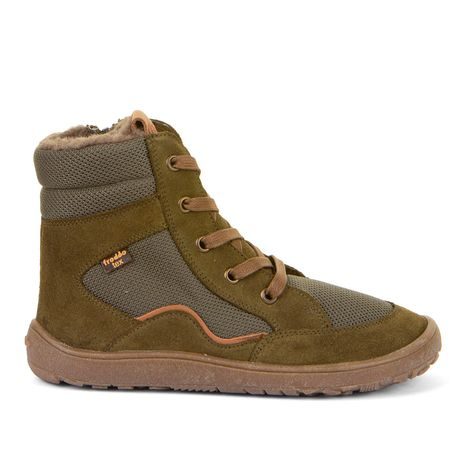DĚTSKÉ ZIMNÍ BAREFOOT BOTY TEX WOOL GROW OLIVE, FRODDO, G3160234-3, OLIVOVÁ