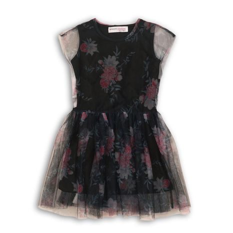 šaty dievčenské, Minoti, PETAL 1, černá