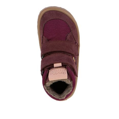 DIEVČENSKÉ ZIMNÉ BAREFOOT TOPÁNKY TEX WOOL BORDEAUX FRODDO G3110266-36W