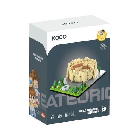 KOCO STAVEBNICE KOLOSEUM 505 DÍLKŮ 12X8X3,6 CM, KOCO, W039581