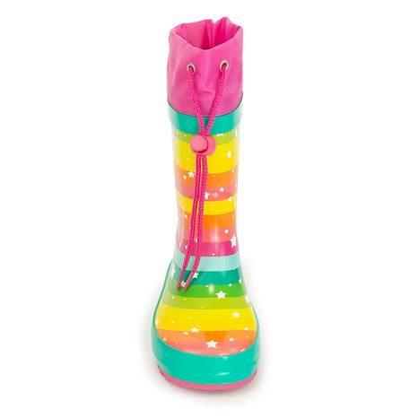 DÍVČÍ HOLÍNKY GUMOVÉ - POTISK RAINBOW, PIDILIDI, PL0051-01, HOLKA