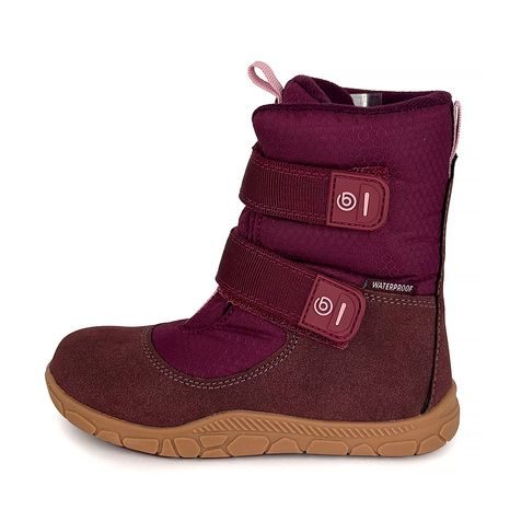 CIZME DE IARNĂ BAREFOOT PENTRU FETE CU MEMBRANĂ VIKI BORDO BUGGA B00212-06