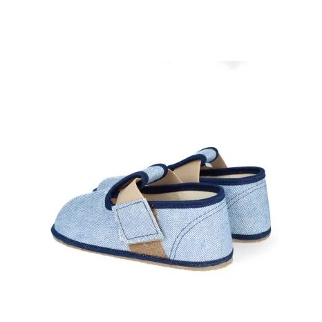 BAREFOOT CHLAPECKÉ PŘEZŮVKY PEGRES, BF01 TEXTIL, MODRÁ