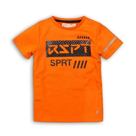 Tričko chlapecké s krátkým rukávem, Minoti, BALL 4, oranžová 