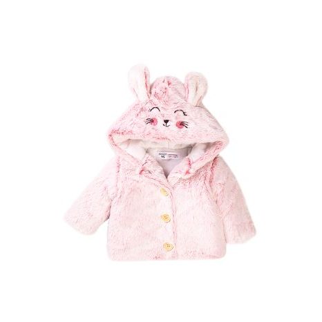 Detský kabát s kapucňou, Minoti, Robbin 3, ružový