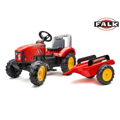 ŠLAPACÍ TRAKTOR SUPERCHARGER ČERVENÝ, FALK, W011262