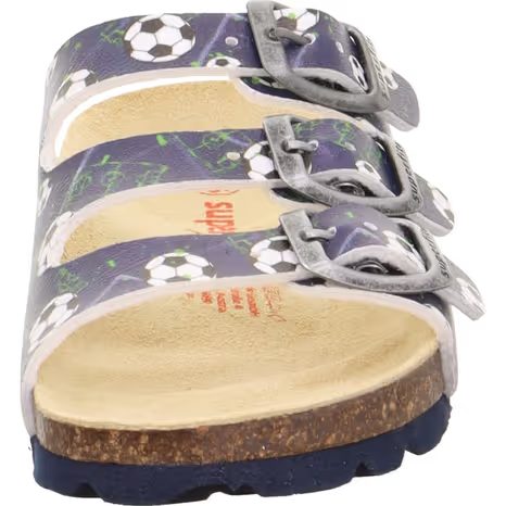 CHLAPECKÉ KORKOVÉ PANTOFLE FOOTBAD BLUE/MULTICOLORED SUPERFIT 1-800113-8090