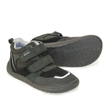 CHLAPČENSKÉ CELOROČNÉ TOPÁNKY S MEMBRÁNOU BAREFOOT BANET BLACK, PROTETIKA, ČIERNA