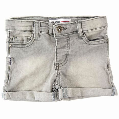 Pantaloni scurți de blugi pentru fete, cu elastan, Minoti, TG DSHORT 4, gri 