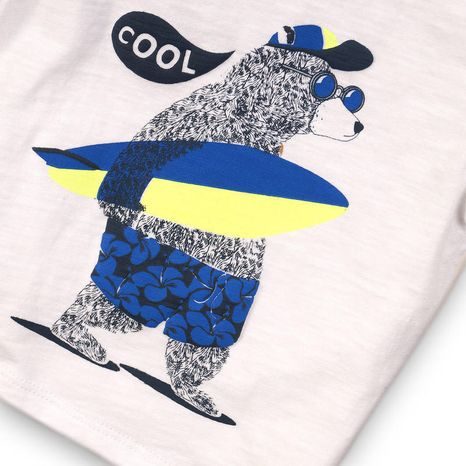 TRIČKO CHLAPČENSKÉ S KRÁTKYM RUKÁVOM, MINOTI, HOLIDAY 4, BÍLÁ