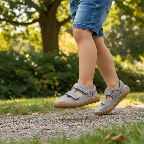 CHLAPECKÉ BAREFOOT SANDÁLY SANDAL LIGHT GREY FRODDO G3150291-4