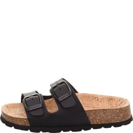 DĚTSKÉ KORKOVÉ PANTOFLE SUPERFIT FOOTBAD BLACK 1-800111-0120