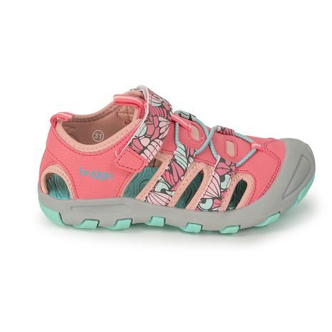 DIEVČENSKÉ SANDÁLE BUGGA LUMA PINK/TURQUOISE - RUŽOVÉ