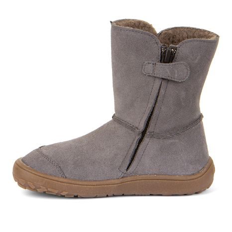 DĚTSKÉ ZIMNÍ BAREFOOT BOTY TEX SUEDE  GRAY, FRODDO, G3160238-3, ŠEDÁ