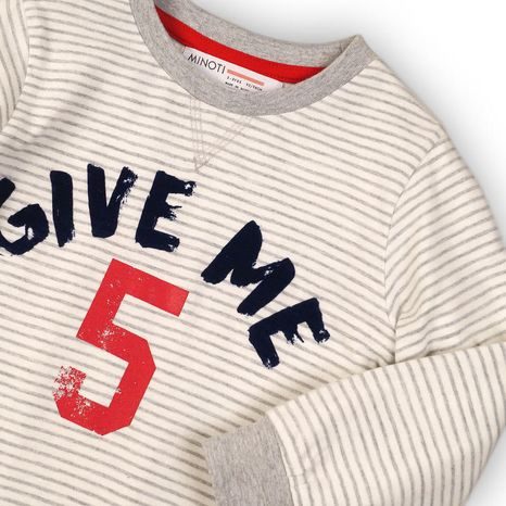 TRICOU DE BUMBAC PENTRU BĂIEȚI, CU MÂNECĂ LUNGĂ, MINOTI, DEPT 12, BEJ