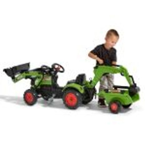 ŠLAPACÍ TRAKTOR CLAAS ARION S NAKLADAČEM, RYPADLEM A VLEČKOU, FALK, W011260