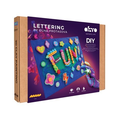 KREATIVNÍ LETTERING SADA OKTO MALOVÁNÍ HMOTOU FUN V DÁRKOVÉM BALENÍ