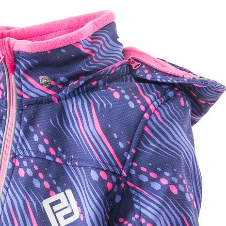 BUNDA SOFTSHELLOVÁ DÍVČÍ S KAPUCÍ, PIDILIDI, PD1102-01, RŮŽOVÁ