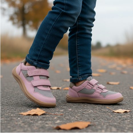 DÍVČÍ CELOROČNÍ BAREFOOT TENISKY BUGGA SAFI PINK B00201-18