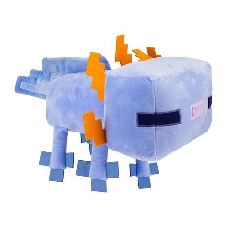 VZÁCNÝ MODRÝ PLYŠOVÝ AXOLOTL Z MINECRAFTU O DÉLCE 44 CM